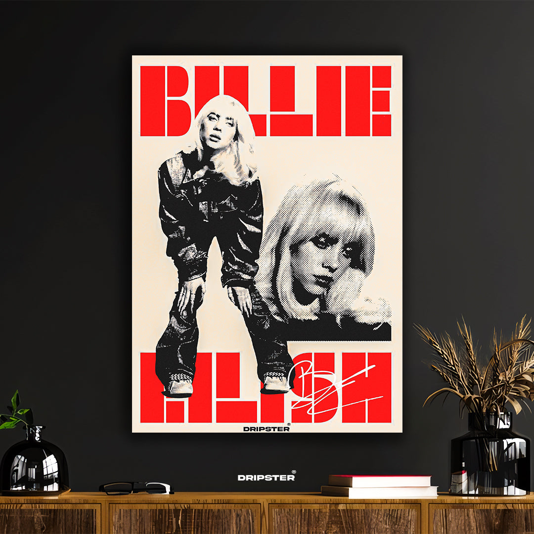 Billie Eilish Graphic Poster - Dripster Exclusive