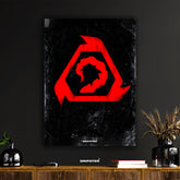 Tactical Red Scorpion Symbol Grunge Poster by DRIPSTER