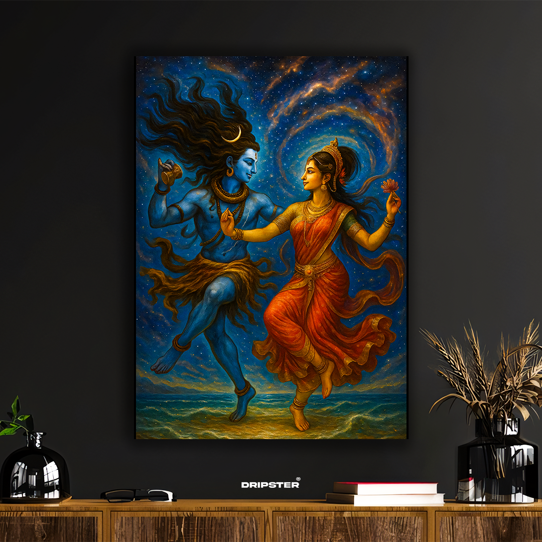Shiva & Parvati – Cosmic Dance Divine Poster