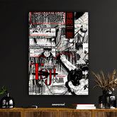 Jujutsu Kaisen Toji Fushiguro Manga Collage Poster