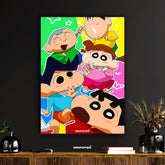 Shin-chan & Friends Vibrant Poster