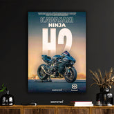 Kawasaki Ninja H2 Motorcycle Poster