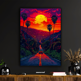 Sunset Drive – Neon Cityscape Poster
