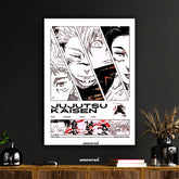 Jujutsu Kaisen Iconic Characters Manga Poster