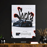 Toyota Supra MK5 JDM Graffiti Street Art Poster