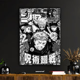 Jujutsu Kaisen Weekly Shonen Jump Monochrome Poster