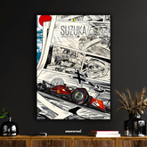 Suzuka Grand Prix – Ferrari Formula 1 Comic Poster