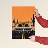 Dodge Charger – Desert Highway Poster