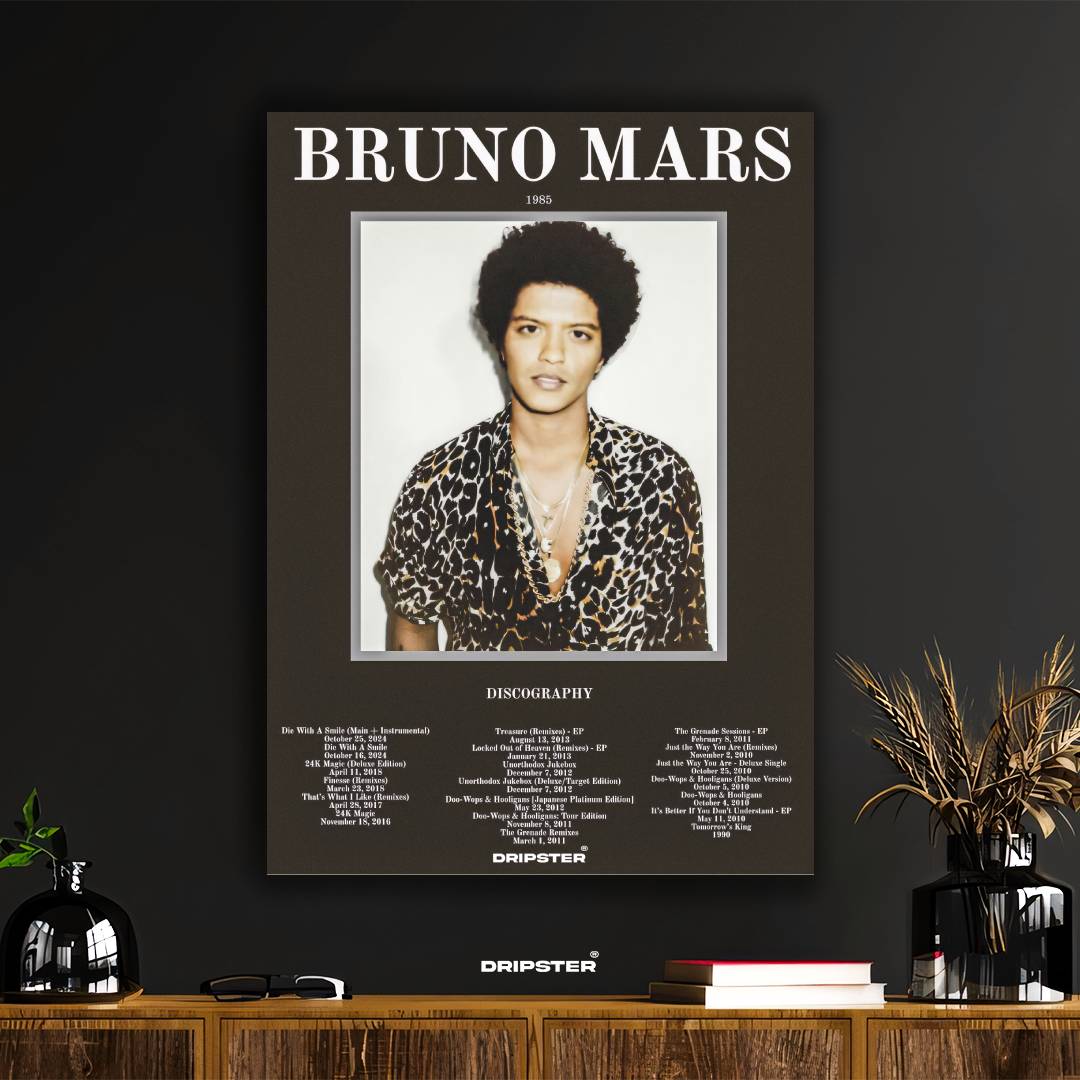Bruno Mars – Discography Tribute Poster