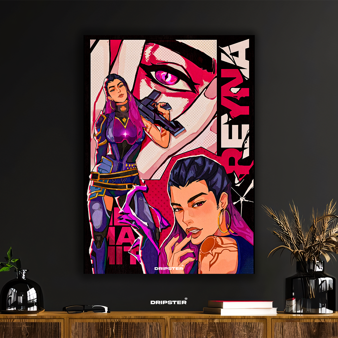 Reyna – Valorant Comic Style Poster