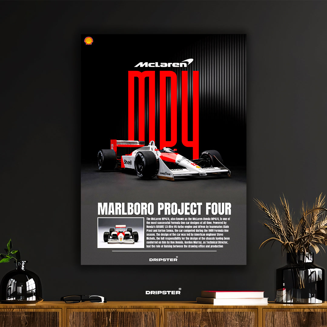 McLaren MP4/4 – Marlboro Project Four Racing Poster