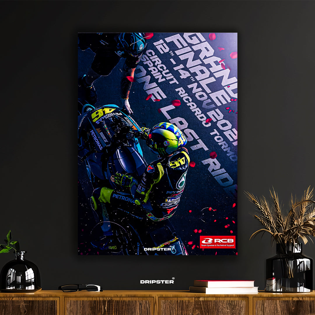 Valentino Rossi Grand Finale 'One Last Ride' Commemorative Poster