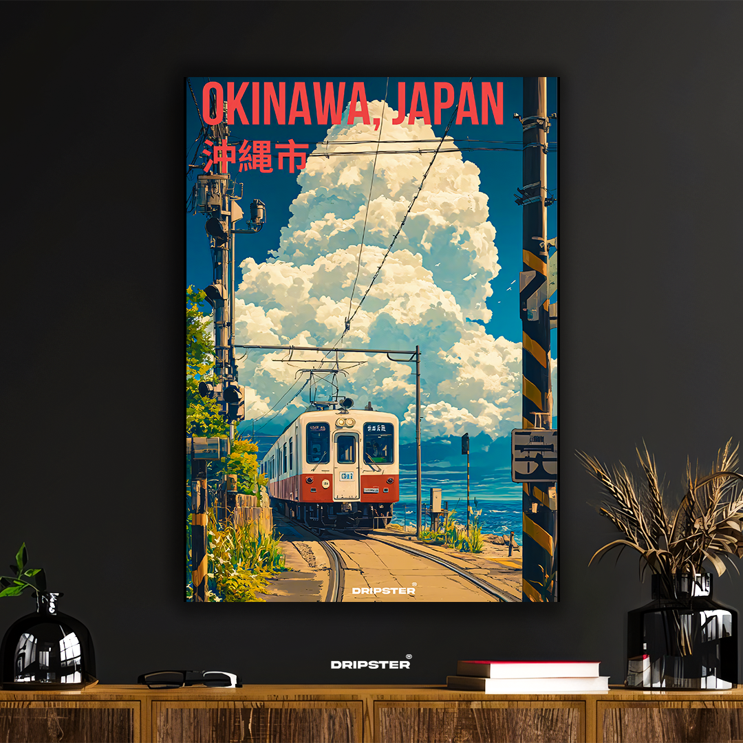 Okinawa Express – Coastal Train Poster