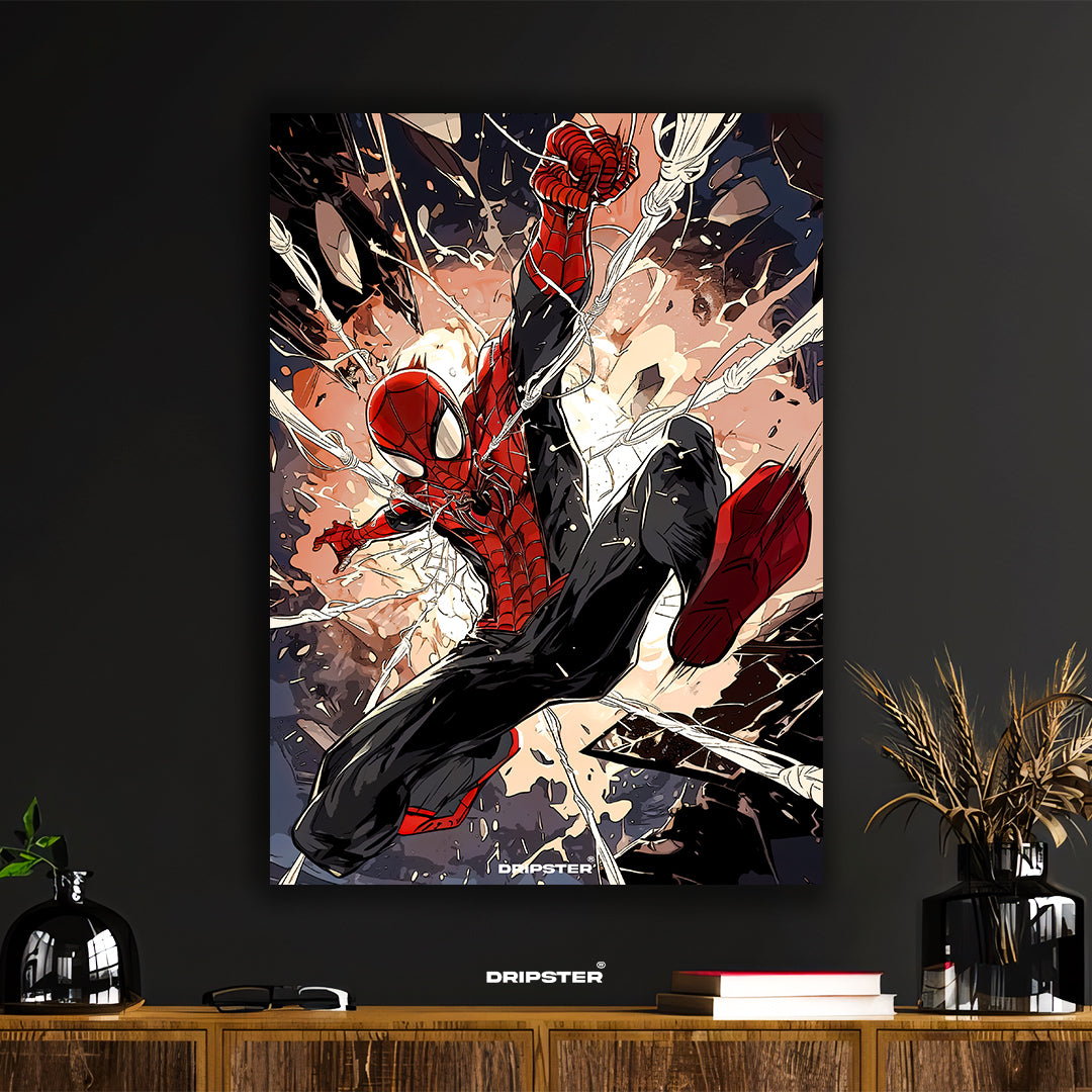 Dynamic Spider-Man Comic Art Poster