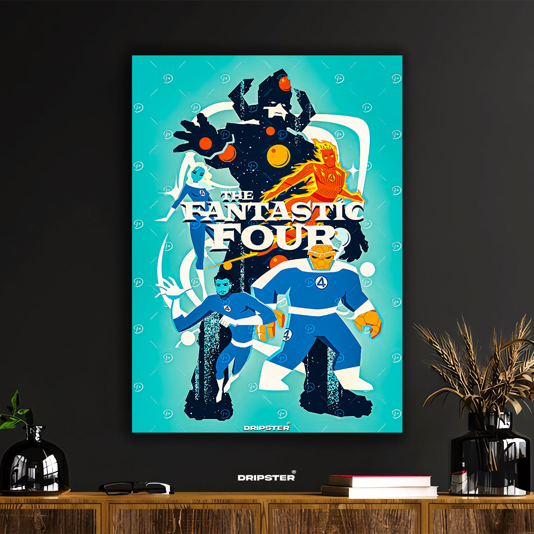 Fantastic Four Comic Art Poster