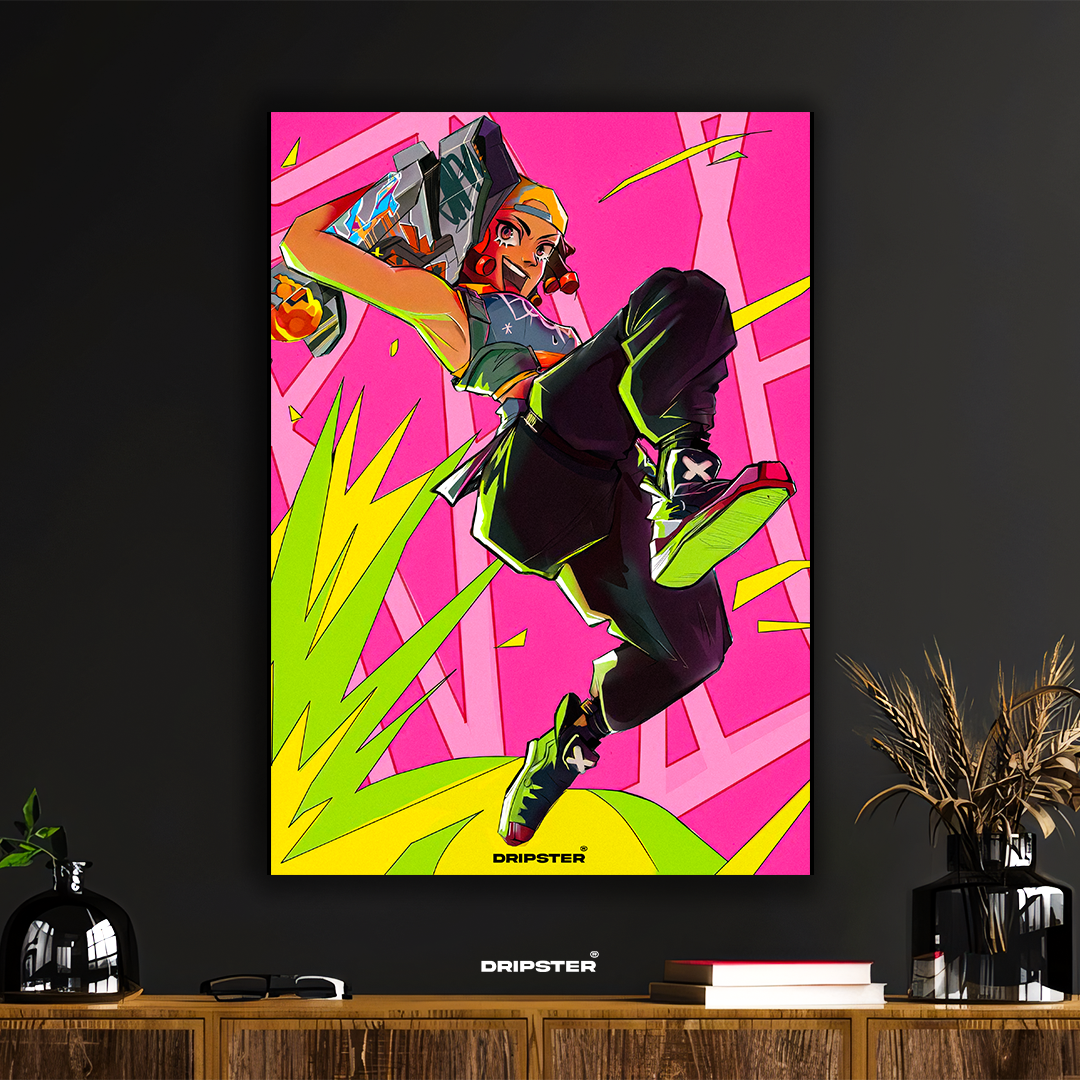 Raze – Valorant Boom Bot Energy Poster