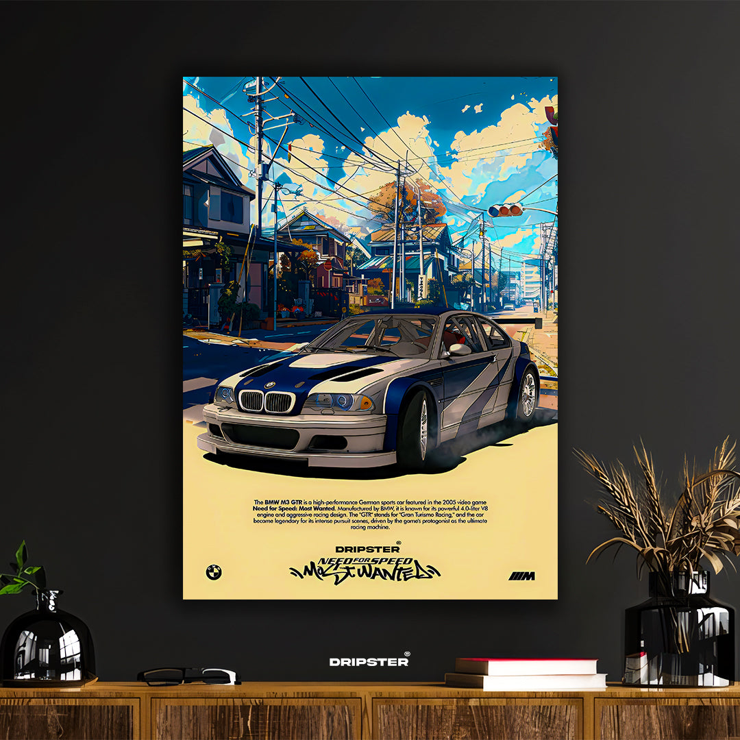 BMW M3 GTR – Need for Speed Most Wanted Poster