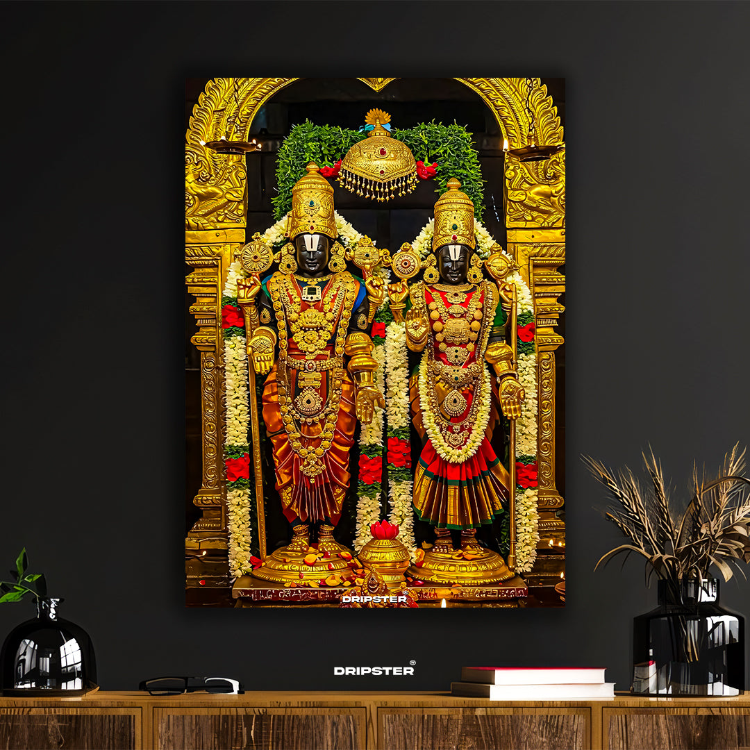 Divine Tirupati Balaji Venkateswara Deities Poster