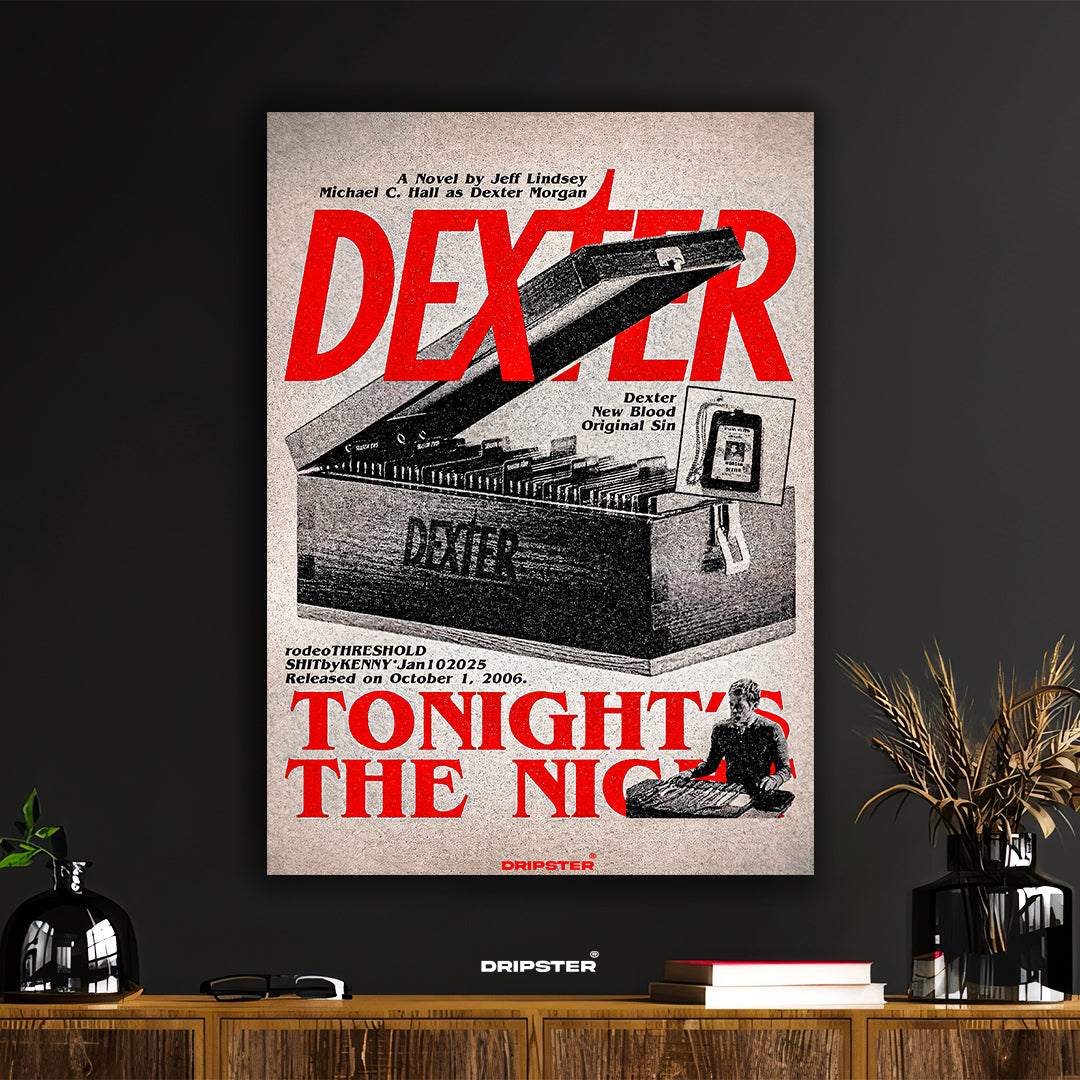 Dexter Blood Slide Box 'Tonight's The Night' Art Print