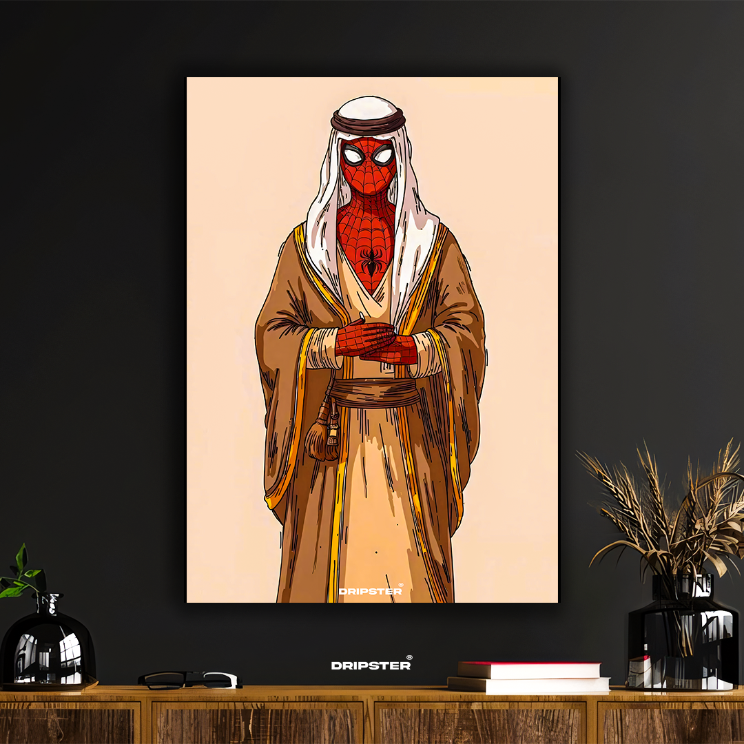 Habibi Spider-Man Desert Royalty – Cultural Mashup Poster