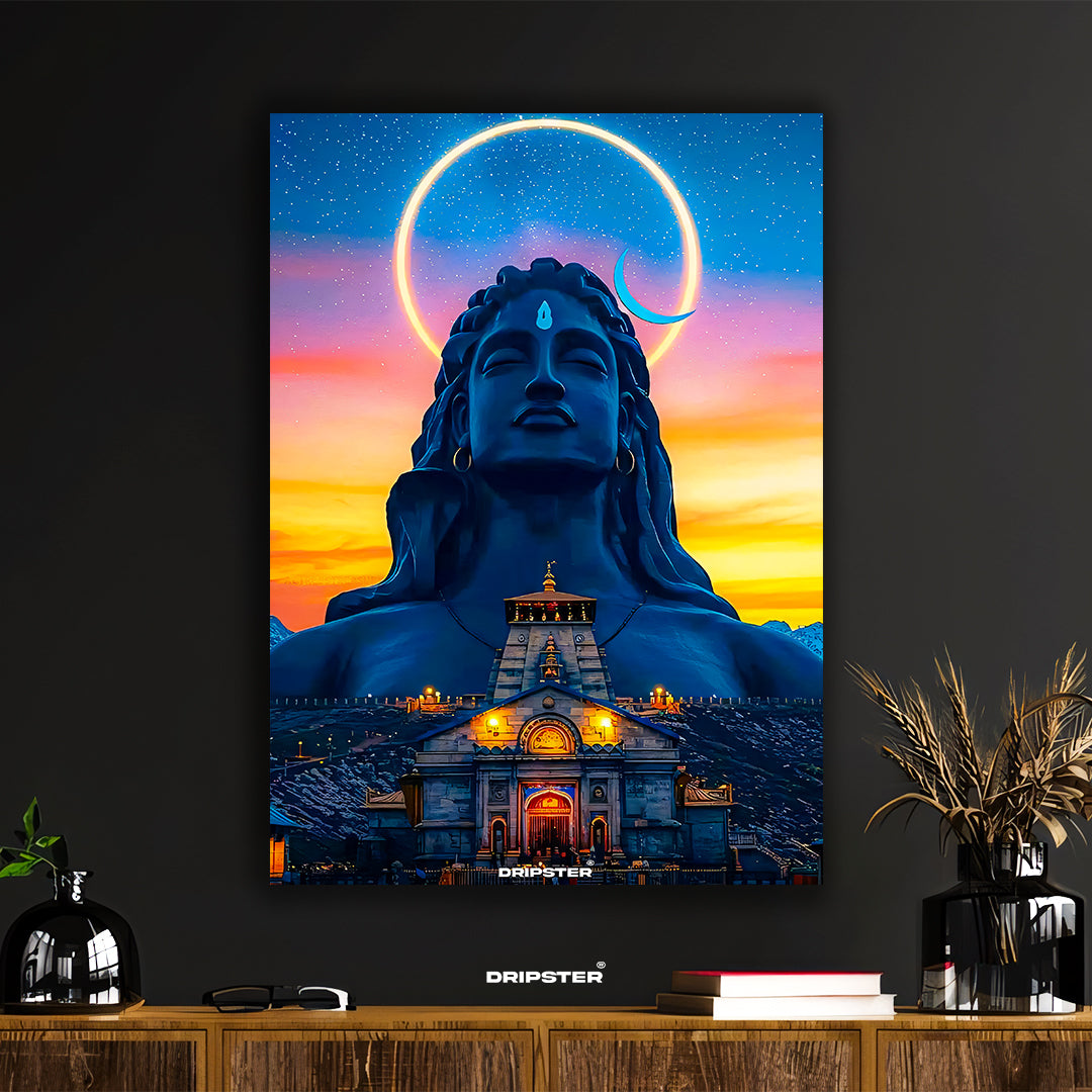 Divine Adiyogi Shiva Kedarnath Spiritual Art Print
