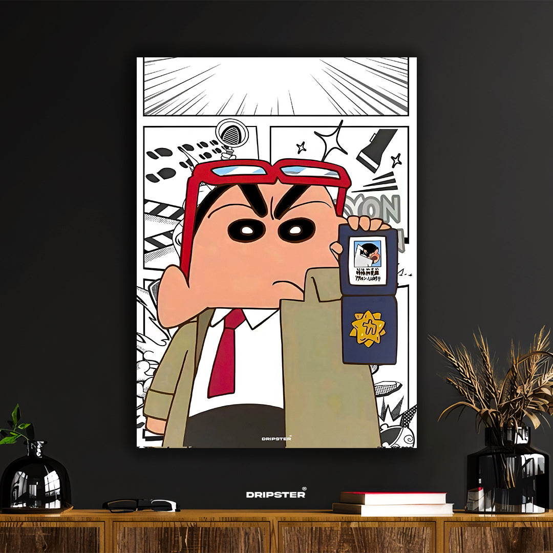 Shin-chan Detective Comic Art Poster