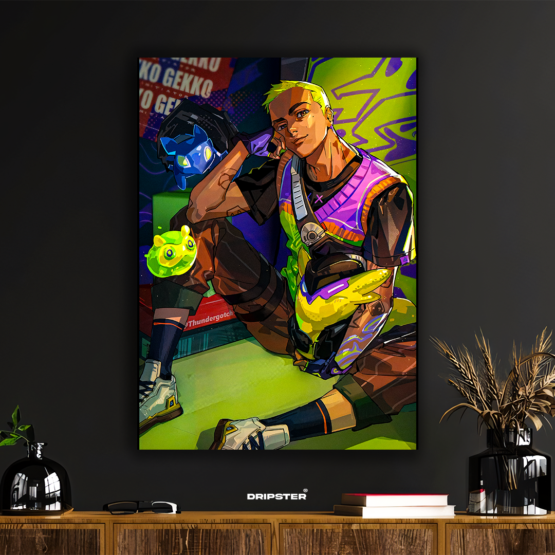 Gekko – Valorant Street Agent Poster