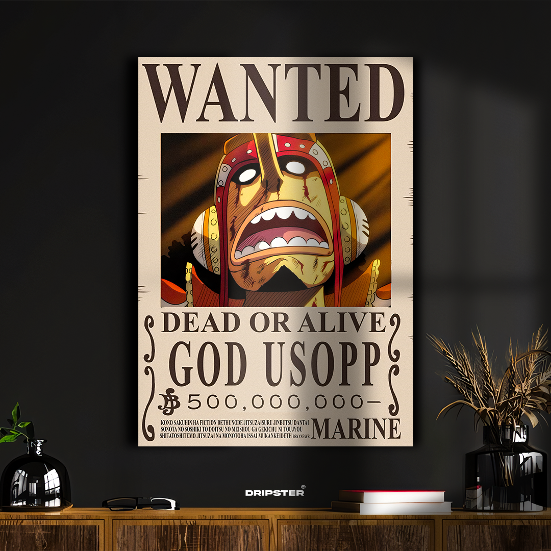 God Usopp – One Piece Wanted Poster (500 Million Bounty)