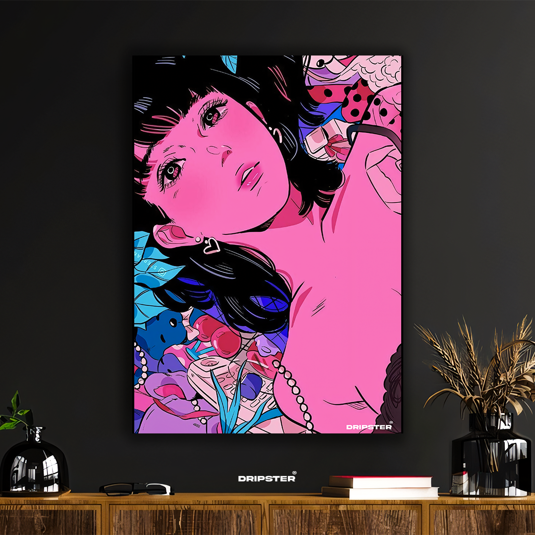 Dream Pop Girl – Vaporwave Anime Aesthetic Poster