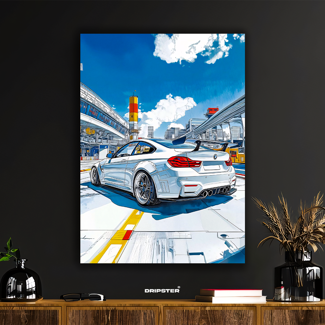 BMW M4 – Futuristic Racing Art Poster