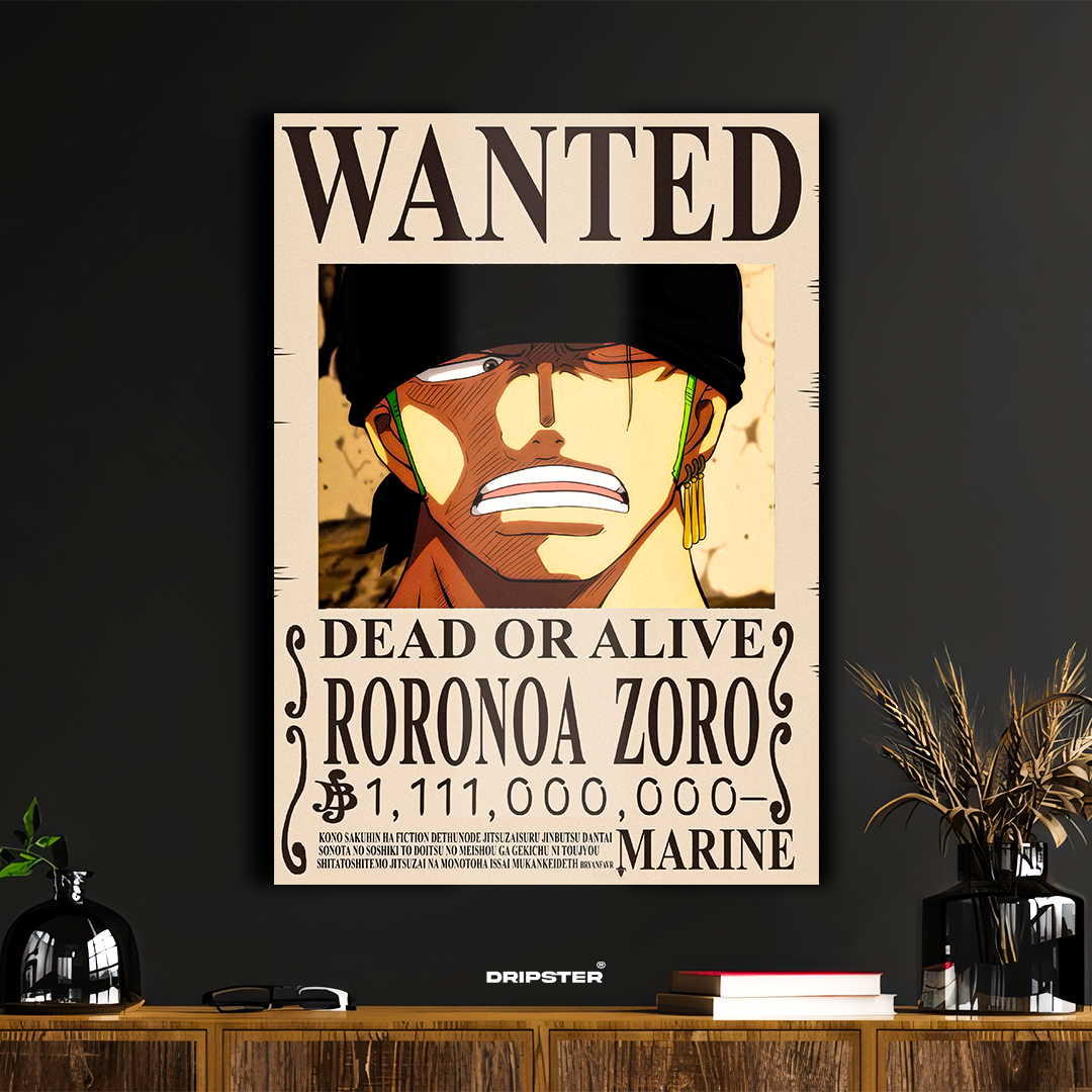Roronoa Zoro – One Piece Wanted Poster