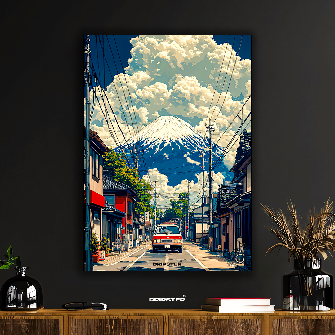 Dripster – Retro Japanese Car & Mount Fuji Poster
