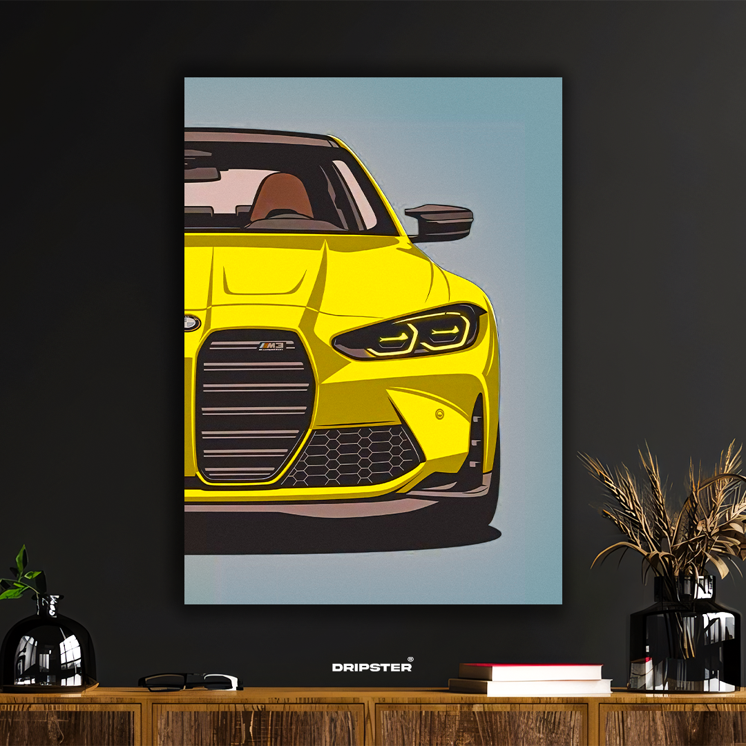 BMW M4 – Yellow Beast Poster