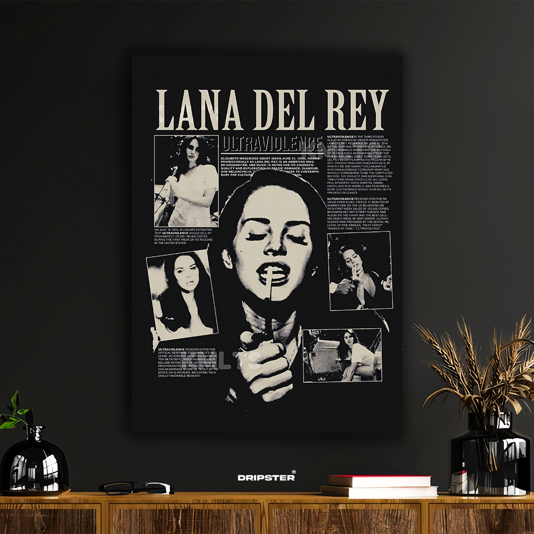 Lana Del Rey – Ultraviolence Vintage Collage Poster