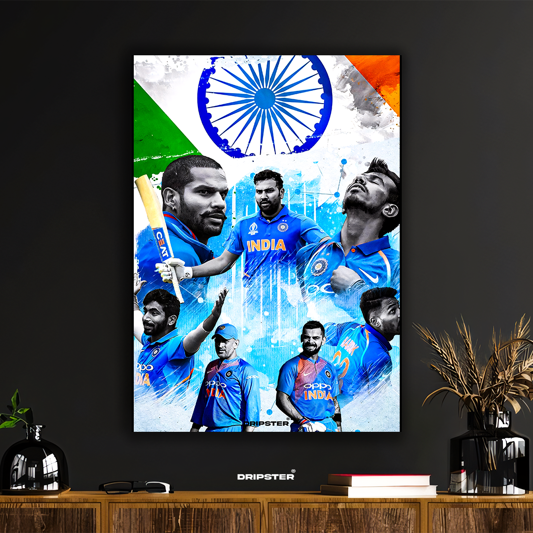 Indian Cricket Team – Champions Spirit Poster
