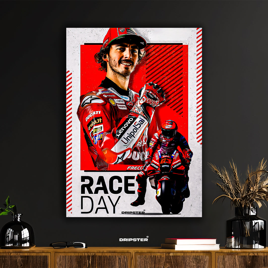 Francesco Bagnaia MotoGP Race Day Poster