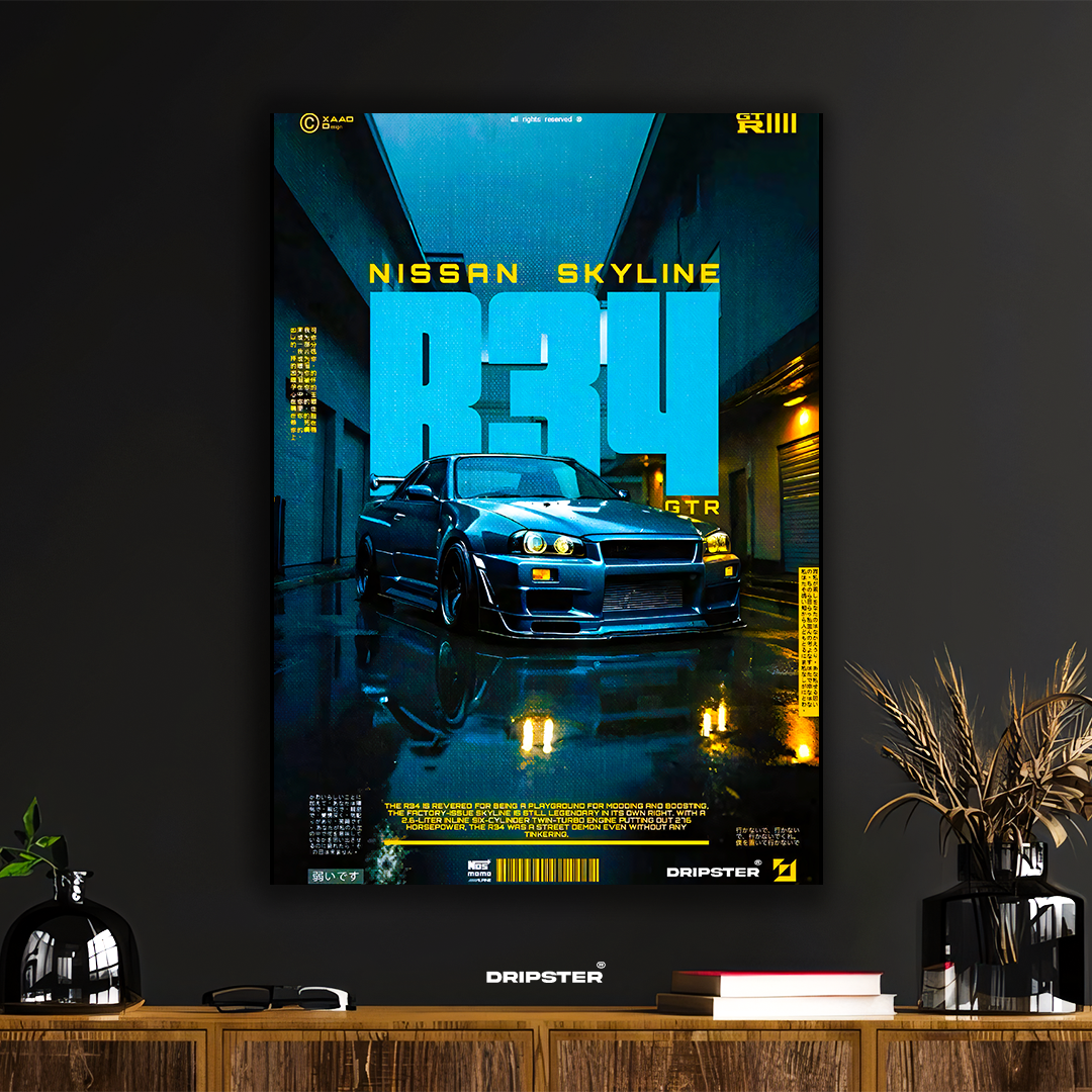 Nissan Skyline R34 – JDM Icon Poster