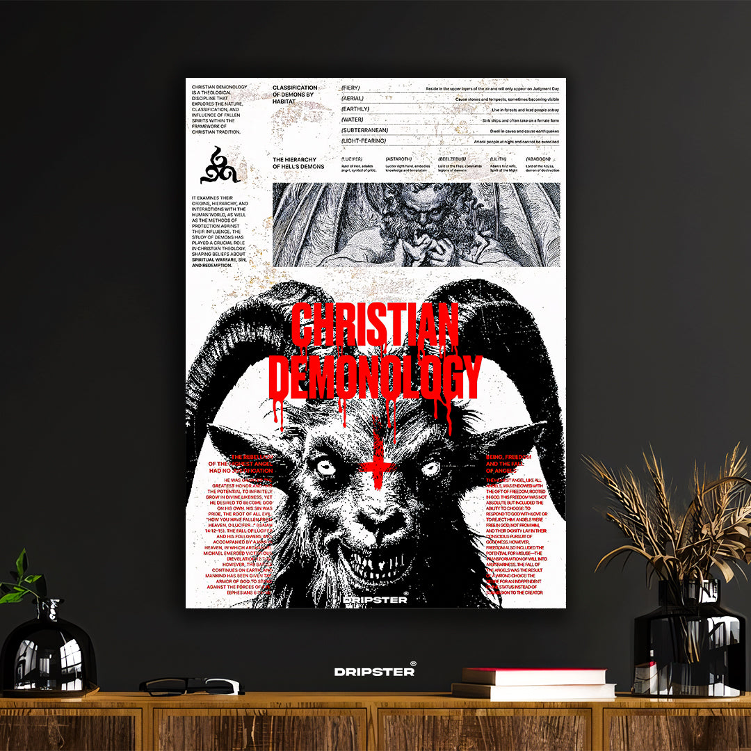 Christian Demonology Occult Art Poster