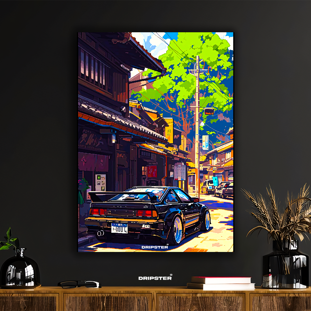 JDM Streets – Retro Drift Scene Poster