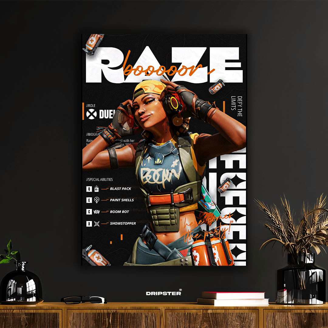 Raze – Valorant Boom Crew Poster