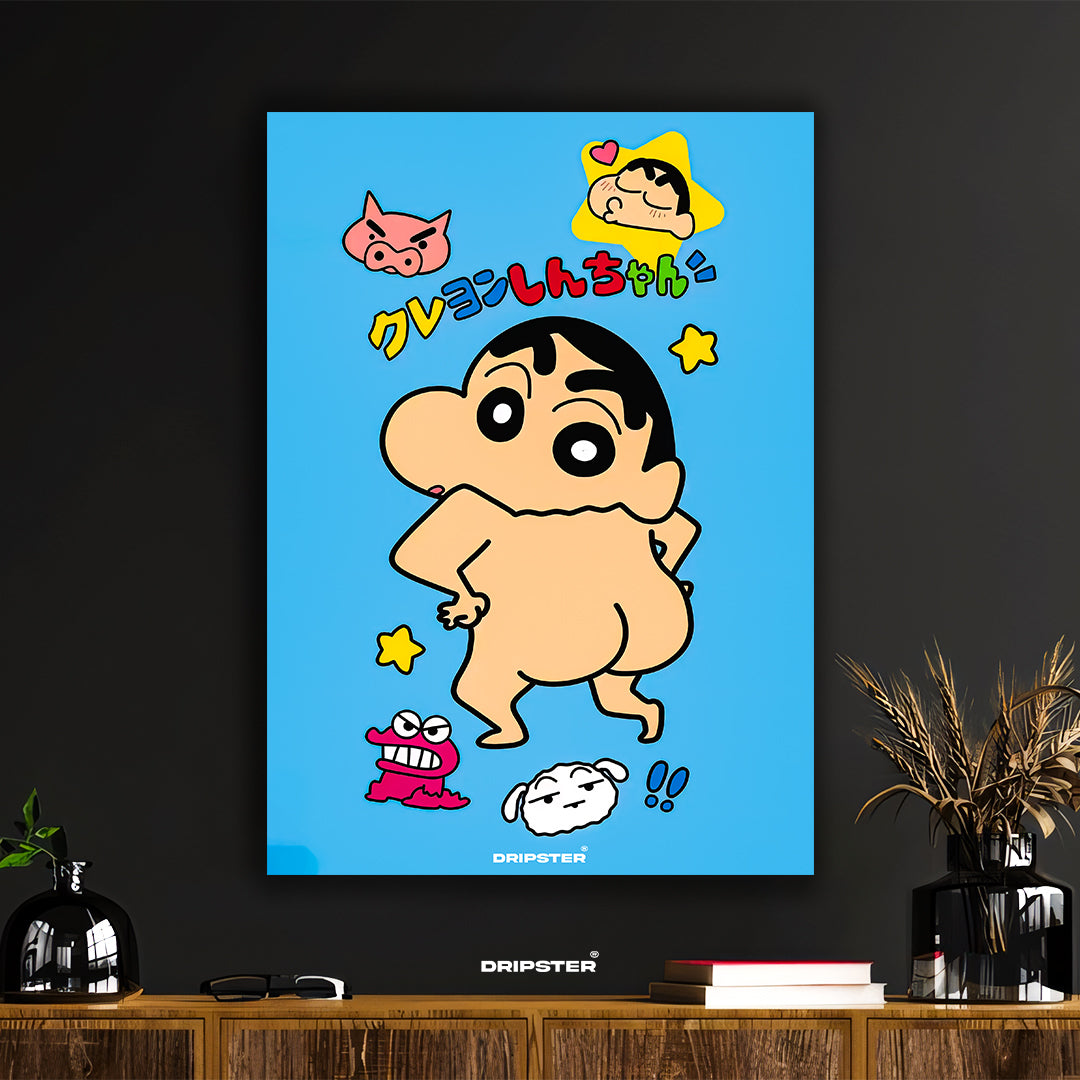 Crayon Shin-chan Butt Dance Pose Poster
