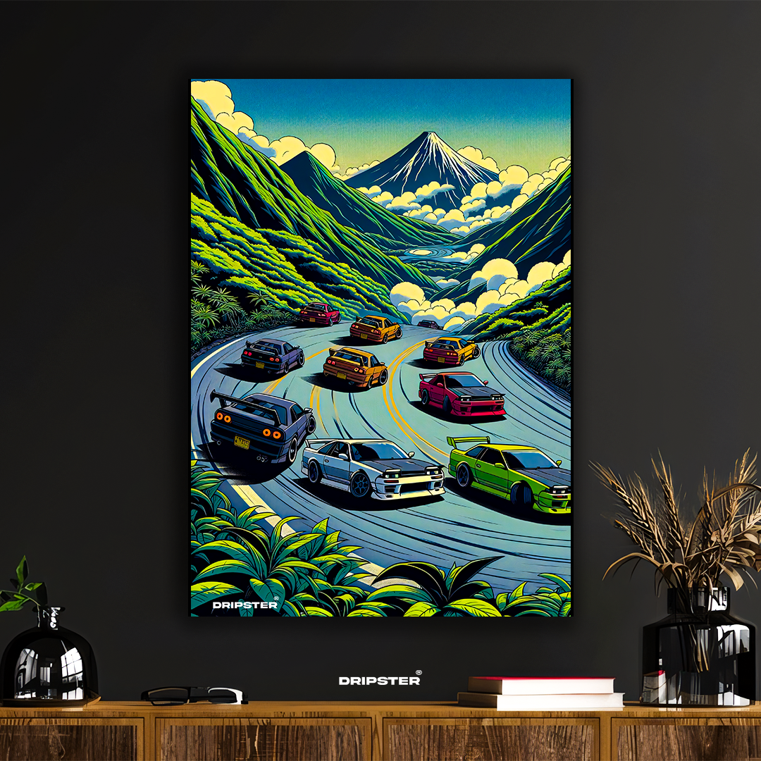 Touge Legends – Mountain Drift Car Poster