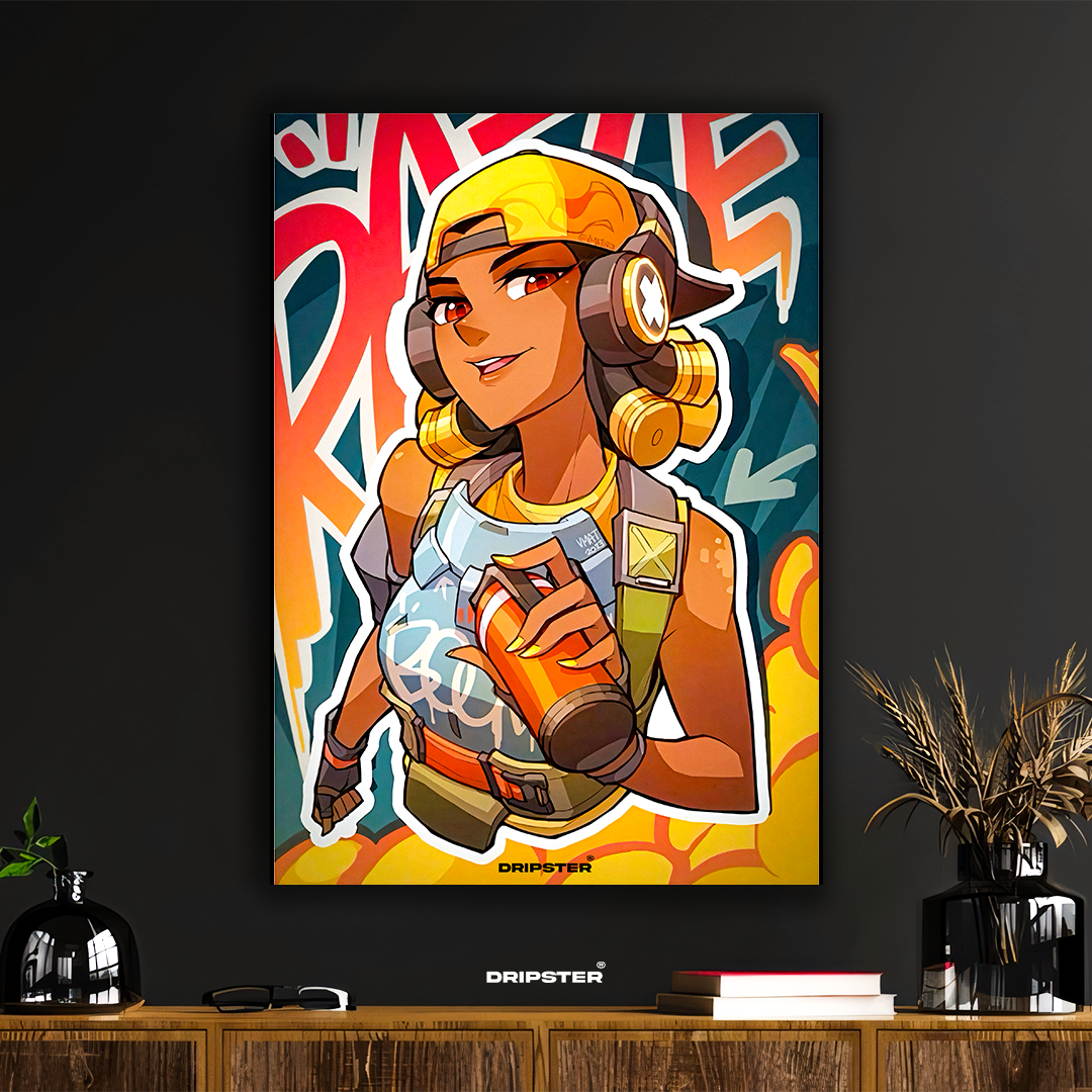 Raze – Valorant Street Art Poster