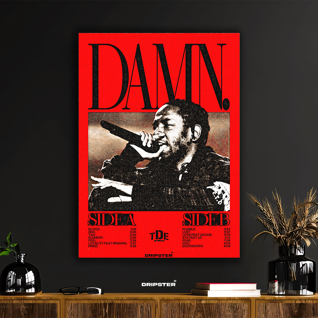 Kendrick Lamar DAMN. Album Art Poster
