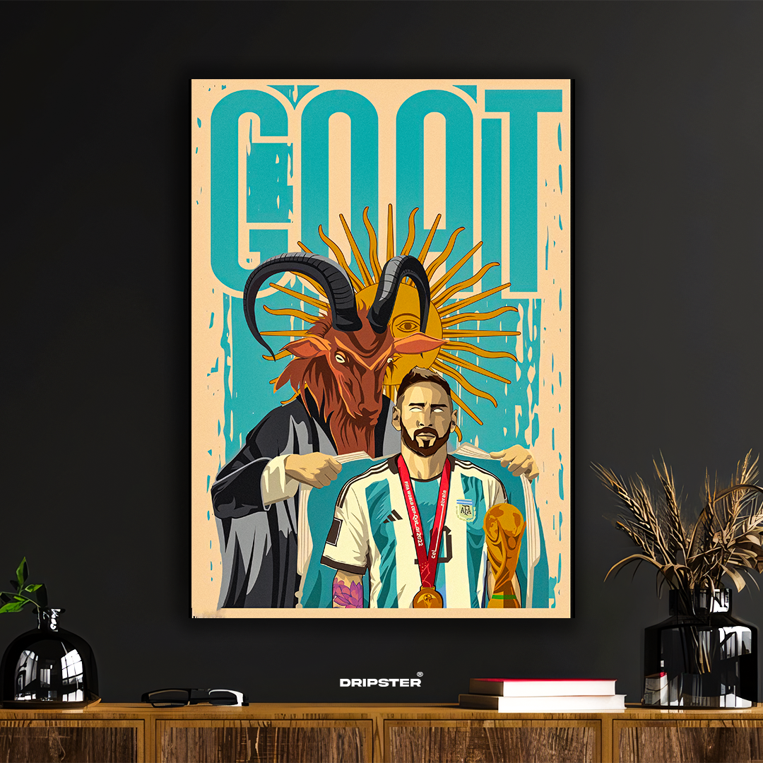 Lionel Messi – GOAT Poster (World Champion Edition)