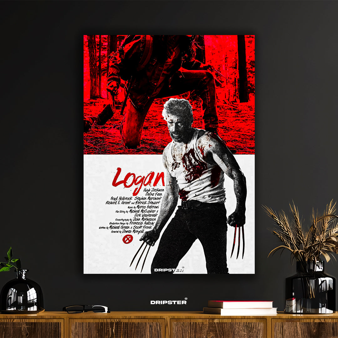 Iconic Logan Wolverine Gritty Film Poster