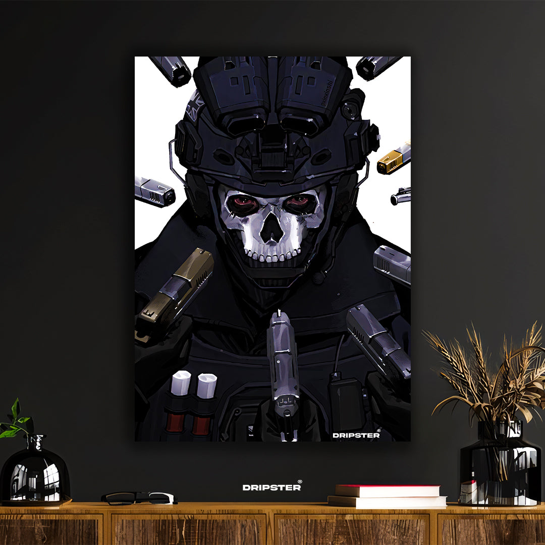 Ghost Operator – Tactical Skull Warrior Poster