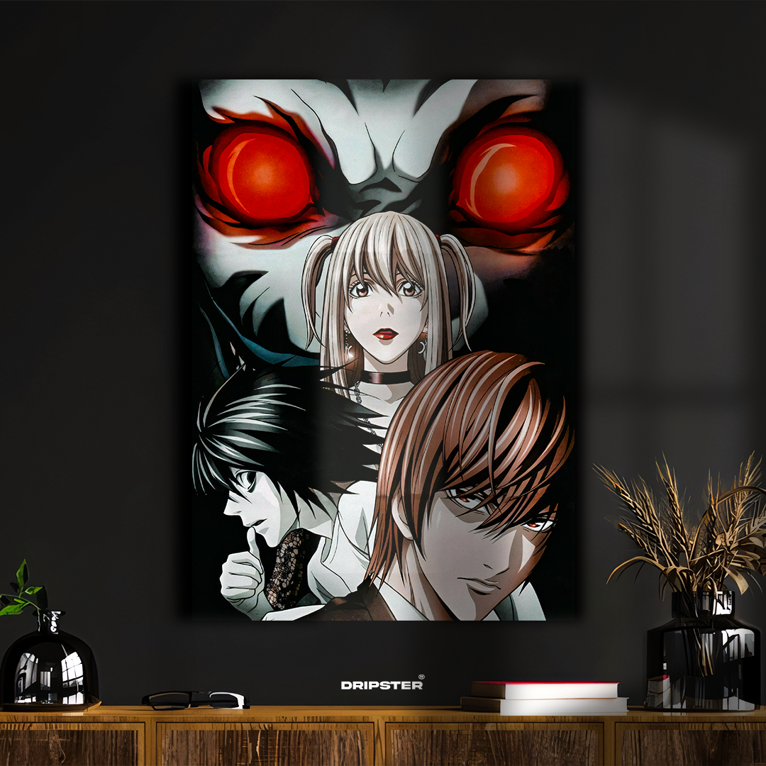 Death Note – Light, L, Misa & Ryuk Dark Anime Poster