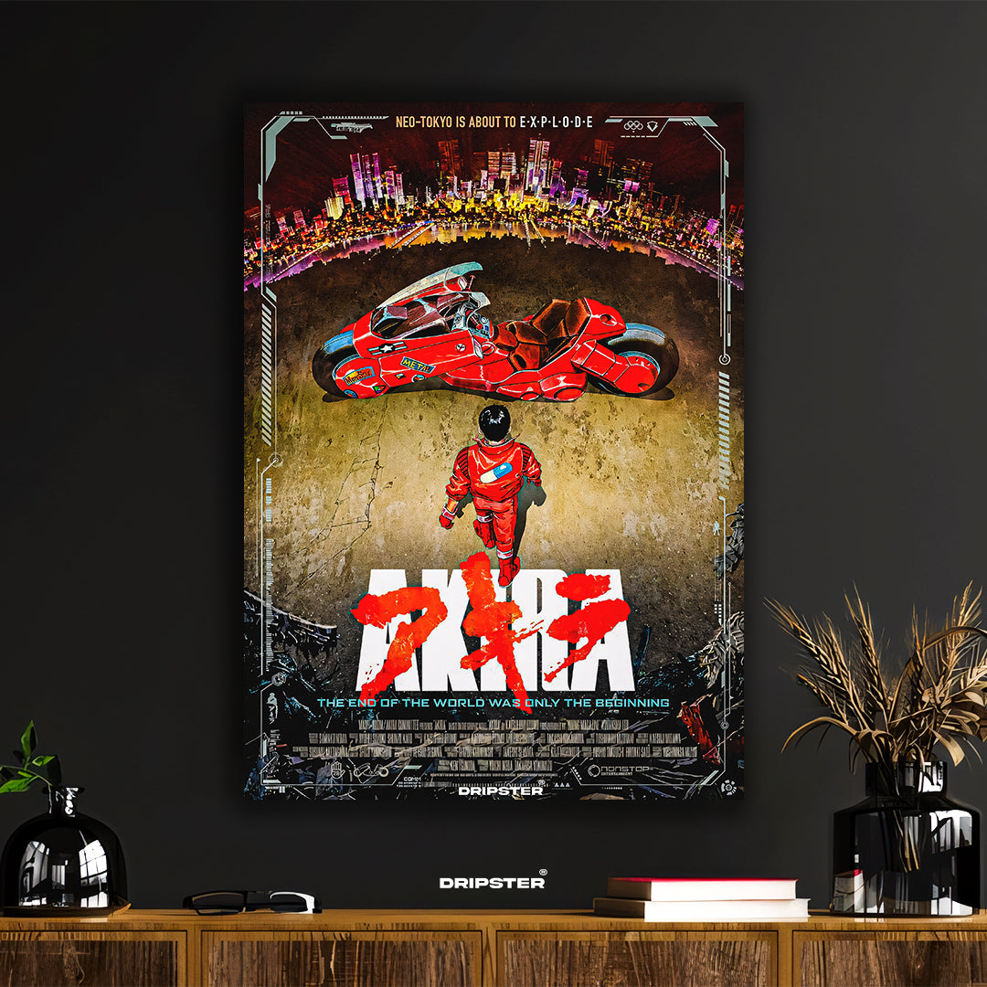 Akira Kaneda's Iconic Bike Neo-Tokyo Cyberpunk Poster