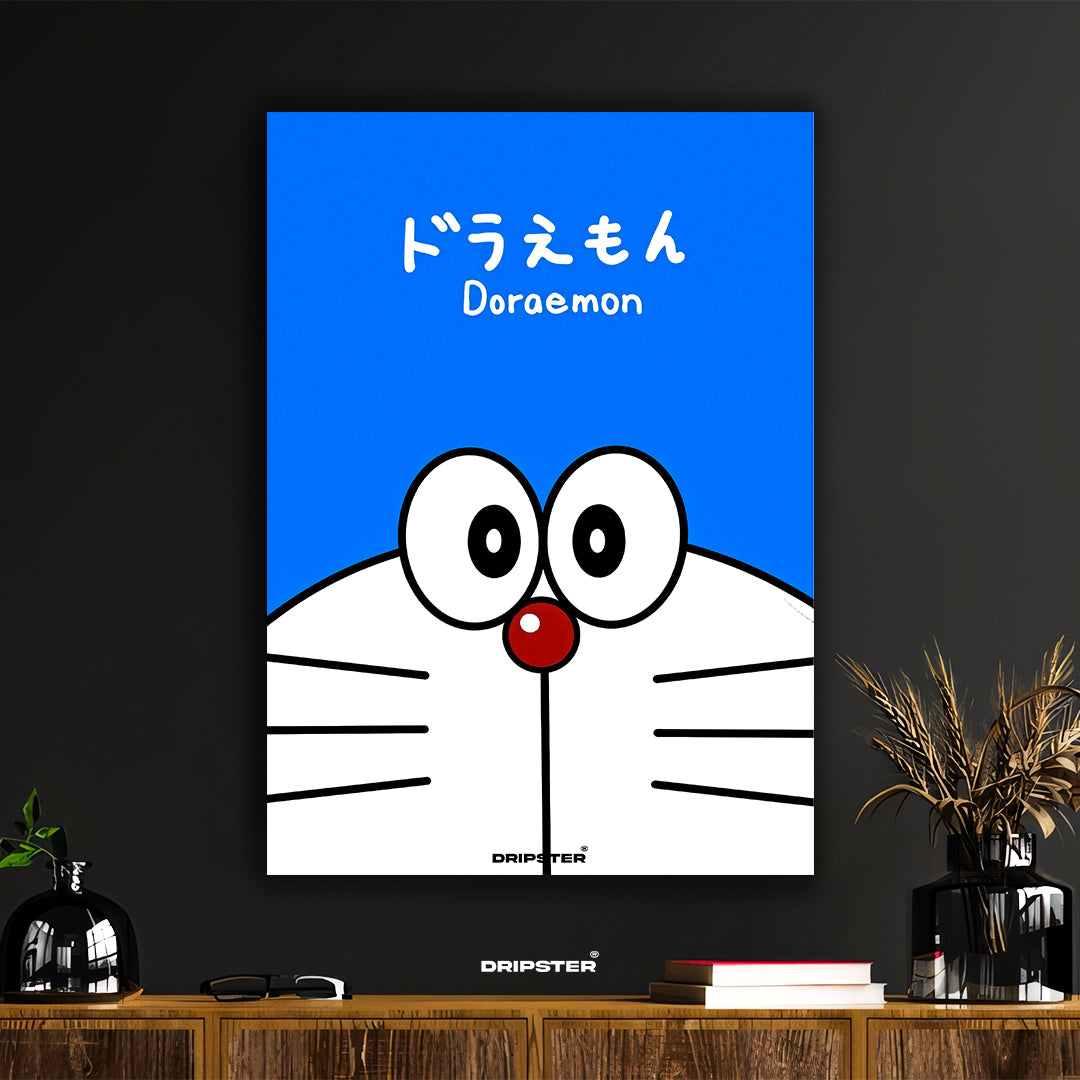 Doraemon Close-Up Minimalist Poster